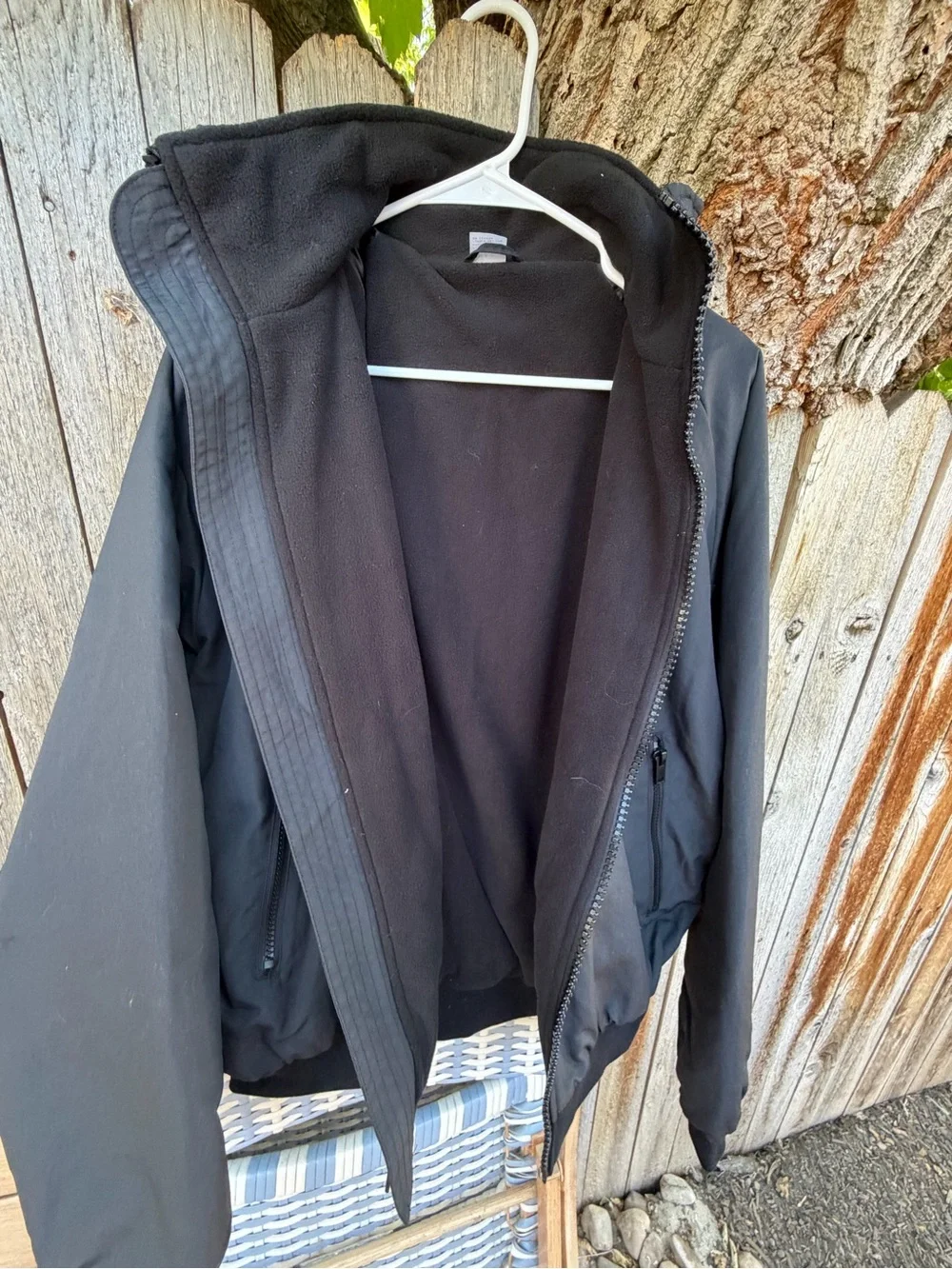 Yeezy Men's Black Bomber Jacket with Zip Pockets